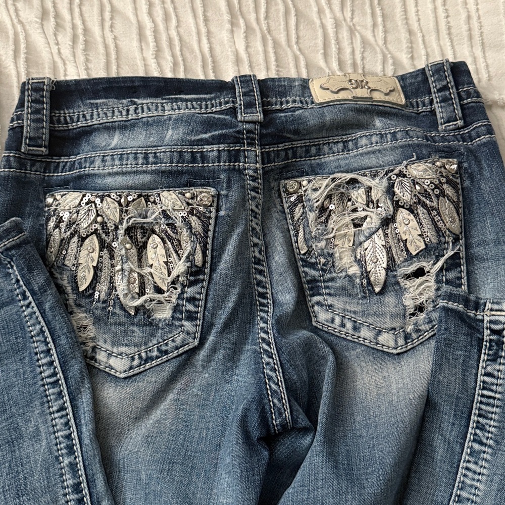 Miss Me Women's Faded Blue Boot Cut Jeans